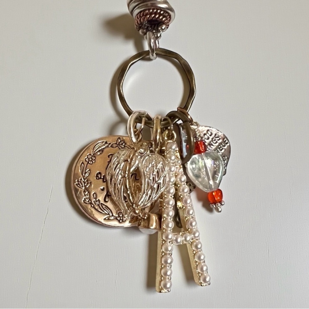 Spiritual and faith. Angel charms assemblage necklace. - Picture 5 of 17